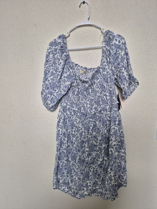 Blush Dresses & Skirts - Blush Maternity Fashion Blue Floral Dress